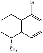 (R)-5-ブロモ-1,2,3,4-テトラヒドロ-ナフタレン-1-イルアミン 化学構造式