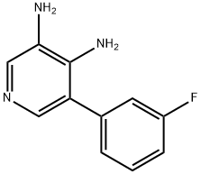 5-(3-氟苯基)吡啶-3,4-二胺, 1214358-61-8, 结构式