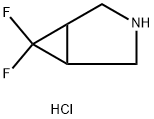 6,6-DIFLUORO-3-AZABICYCLO[3.1.0]HEXANE HYDROCHLORIDE, 1215071-13-8, 结构式