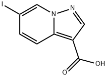 6-Iodo-pyrazolo[1,5-a]pyridine-3-carboxylic acid 化学構造式