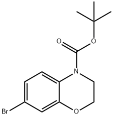 N-叔丁氧羰基-7 - 溴-3,4 - 二氢-2H-苯并[1,4]恶嗪, 1220039-59-7, 结构式