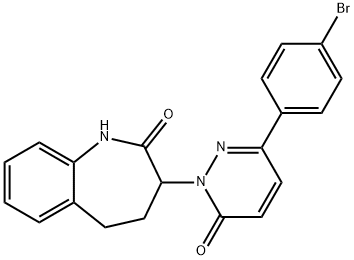 6-(4-bromophenyl)-2-(2-hydroxy-4,5-dihydro-3H-1-benzazepin-3-yl)pyridazin-3(2H)-one Struktur
