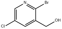 (2-ブロモ-5-クロロピリジン-3-イル)メタノール 化学構造式