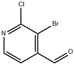 3-Bromo-2-chloropyridine-4-carboxaldehyde Structure