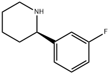 (R)-2-(3-氟苯基)哌啶, 1228570-05-5, 结构式
