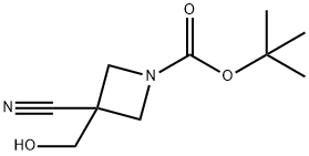 tert-butyl 3-cyano-3-(hydroxymethyl)azetidine-1-carboxylate, 1228581-13-2, 结构式