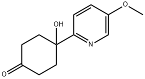 4-Hydroxy-4-(5-methoxy-2-pyridyl)cyclohexanone Structure