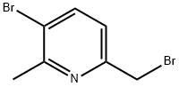 3-Bromo-6-(bromomethyl)-2-methylpyridine Struktur