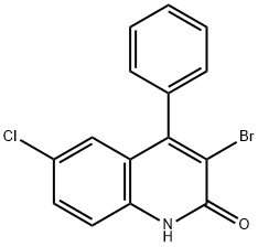 3-溴-6-氯-4-苯基喹啉-2(1H)-酮 结构式