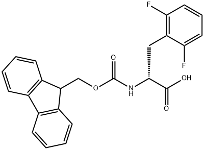N-Fmoc-2,6-difluoro-D-phenylalanine, 1235020-13-9, 结构式