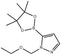 1-(ETHOXYMETHYL)-5-(4,4,5,5-TETRAMETHYL-1,3,2-DIOXABOROLAN-2-YL)-1H-PYRAZOLE Structure