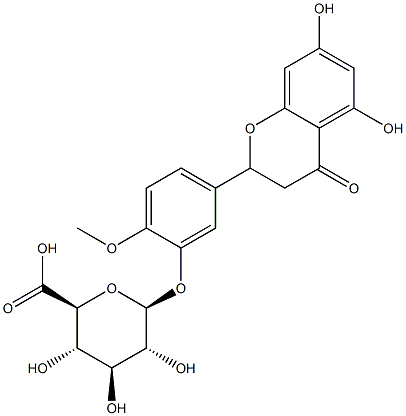 5-(3,4-二氢-5,7-二羟基-4-氧代-2H-1-苯并吡喃-2-基)-2-甲氧基苯基 BETA-D-吡喃葡糖苷酸, 1237479-05-8, 结构式