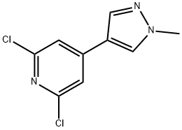 2,6-二氯-4-(1-甲基-1H-吡唑-4-基)吡啶, 1239362-90-3, 结构式