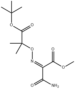 methyl (Z)-3-amino-2-(((1-(tert-butoxy)-2-methyl-1-oxopropan-2-yl)oxy)imino)-3-oxopropanoate,124078-94-0,结构式