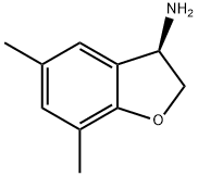 (R)-5,7-二甲基-2,3-二氢苯并呋喃-3-胺, 1241681-51-5, 结构式