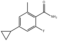 4-环丙基-2-氟-6-甲基苯甲酰胺,1242156-52-0,结构式