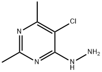 5-Chloro-4-hydrazinyl-2,6-dimethylpyrimidine 结构式
