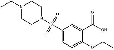 2-ethoxy-5-(4-ethylpiperazin-1-yl)sulfonylbenzoic acid Structure