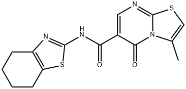 3-methyl-5-oxo-N-[(2Z)-4,5,6,7-tetrahydro-1,3-benzothiazol-2(3H)-ylidene]-5H-[1,3]thiazolo[3,2-a]pyrimidine-6-carboxamide Struktur