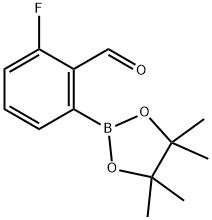 3-fluoro-2-formylbenzeneboronic acid pinacol ester, 1246633-35-1, 结构式