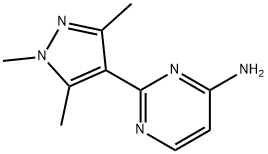 2-(1,3,5-Trimethyl-1H-pyrazol-4-yl)pyrimidin-4-amine Struktur