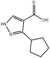 5-环戊基-1H-吡唑-4-羧酸, 1250341-33-3, 结构式