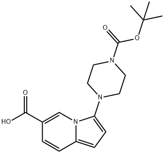 3-(4-(Tert-Butoxycarbonyl)Piperazin-1-Yl)Indolizine-6-Carboxylic Acid Struktur