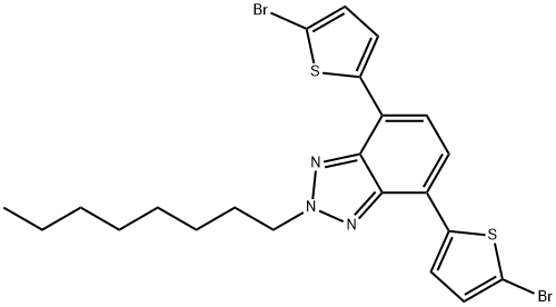 4,7-Bis(5-bromo-2-thienyl)-2-n-octyl-2H-benzotriazole Structure