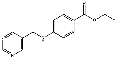 Benzoic acid,4-[(5-pyrimidinylmethyl)amino]-,ethyl ester|ETHYL 4-(PYRIMIDIN-5-YLMETHYLAMINO)BENZOATE