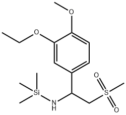 1-(3-ethoxy-4-methoxyphenyl)-2-(methylsulfonyl)-N-(trimethylsilyl)ethylamine Struktur