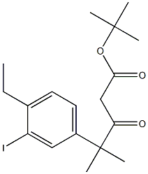 1256584-74-3 英文名称:TERT-BUTYL 4-(4-ETHYL-3-IODOPHENYL)-4-METHYL-3-OXOPENTANOATE