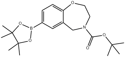 7-(4,4,5,5-四甲基-1,3,2-二噁硼烷-2-基)-2,3-二氢-1,4-苯并X氮杂卓-4(5H)-羧酸叔丁酯, 1256784-52-7, 结构式