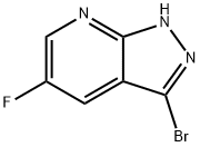 3-ブロモ-5-フルオロ-1H-ピラゾロ[3,4-B]ピリジン 化学構造式