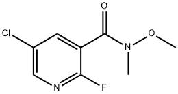 5-Chloro-2-fluoro-N-methoxy-N-methyl-3-pyridinecarboxamide Structure