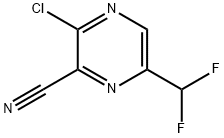 3-Chloro-6-(difluoromethyl)pyrazine-2-carbonitrile Struktur