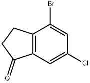 4-溴-6-氯-2,3-二氢-1H-茚-1-酮, 1260017-94-4, 结构式