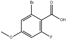 2-溴-6-氟-4-甲氧基苯甲酸, 1260384-12-0, 结构式
