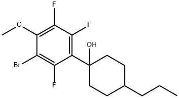 1-(3-Bromo-2,5,6-trifluoro-4-methoxyphenyl)-4-propylcyclohexanol 化学構造式