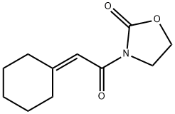 3-(2-Cyclohexylideneacetyl)oxazolidin-2-one Struktur