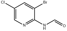 N-(3-ブロモ-5-クロロピリジン-2-イル)ホルムアミド 化学構造式