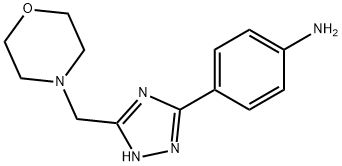 4-(5-(吗啉代甲基)-1H-1,2,4-三唑-3-基)苯胺, 1263285-13-7, 结构式