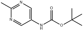 2-甲基嘧啶-5-氨基甲酸叔丁酯 结构式