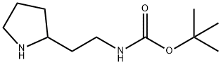 (2-Pyrrolidin-2-yl-ethyl)-carbamic acid tert-butyl ester Structure