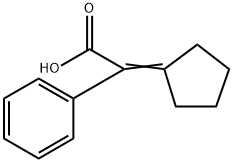 2-cyclopentylidene-2-phenylacetic acid Struktur