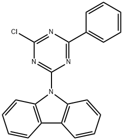 9-(4-CHLORO-6-PHENYL-1,3,5-TRIAZIN-2-YL)-9H-CARBAZOLE, 1268244-56-9, 结构式
