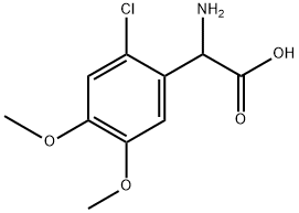 2-(2-氯-4,5-二甲氧基苯基)-DL-甘氨酸, 1270307-81-7, 结构式