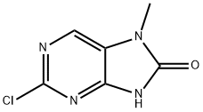2-chloro-7-methyl-7H-purin-8(9H)-one Struktur