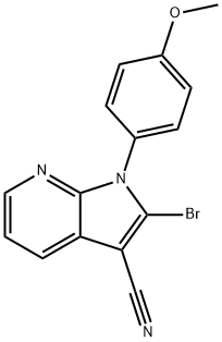 2-Bromo-1-(4-methoxyphenyl)-1H-pyrrolo[2,3-b]pyridine-3-carbonitrile,1287779-66-1,结构式