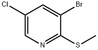3-Bromo-5-chloro-2-(methylsulfanyl)pyridine Struktur
