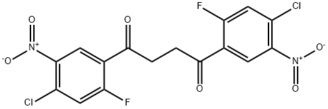 1,4-bis(4-chloro-2-fluoro-5-nitrophenyl)butane-1,4-dione Struktur